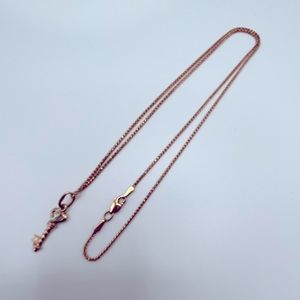 14k Rose Gold Mini Key Necklace